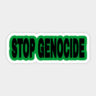 STOP GENOCIDE - Black and White - Double-sided Sticker